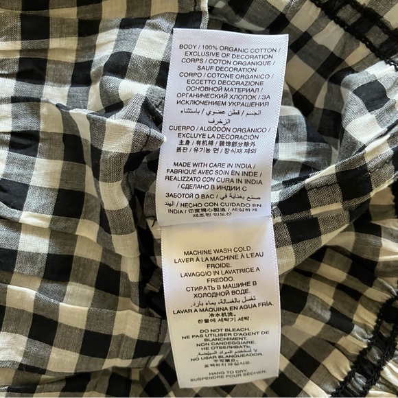 DÔEN Rosella Smocked Midi Dress - Noir Greta Gingham - Medium - Picture 13 of 13